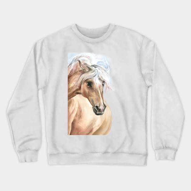 Horse Crewneck Sweatshirt by Kira Balan